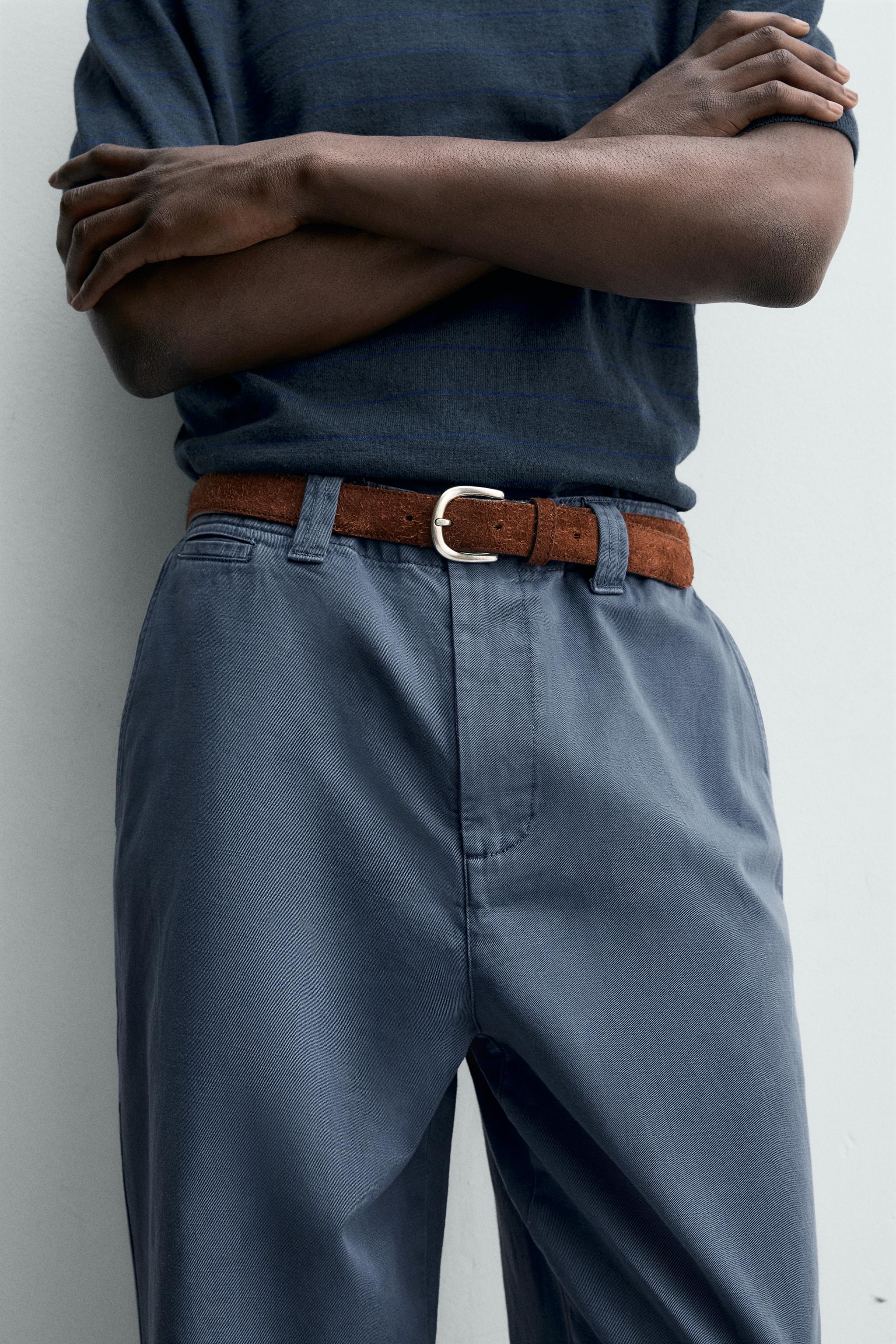 PANTALON CHINO STRAIGHT FIT DÉLAVÉ
